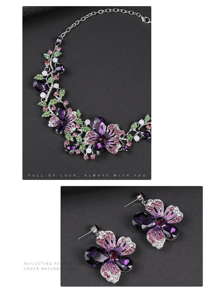 Роскошный ретро-набор хрустальных ожерелий: Аксессуары для европейских и американских вечерних платьев