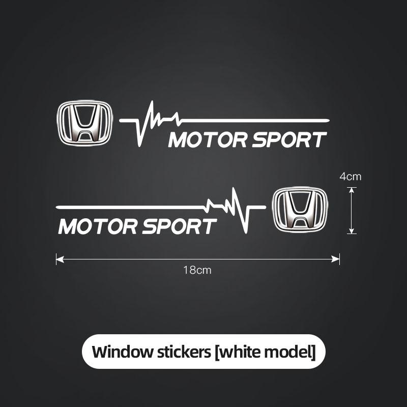 ABO2 2Pcs Car Window Sticker Auto Glass Decoration Stickers For Honda Civic Accord Fit Jazz Pilot CRV Odyssey Passport City Shuttle