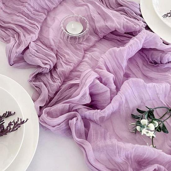 Флаг Однотонный Плиссированный Дизайн Богемный Стиль Свадебная Настольная Дорожка