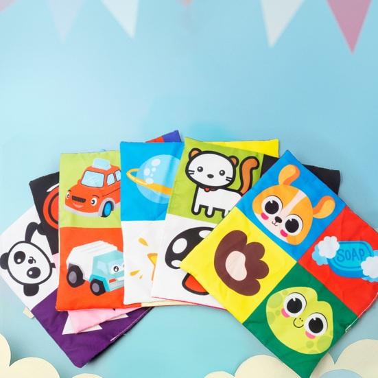 Красочная коробка для салфеток, детские сенсорные игрушки, мультяшная коробка с животными, мягкая коробка для салфеток с мятой бумагой