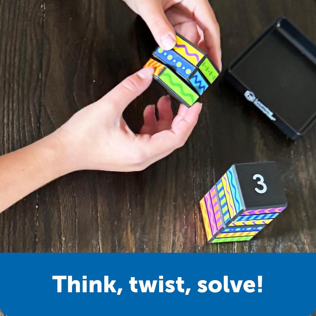 Learning Resources Plenometry Cube, 3D Puzzle, Fidget Toy, Sensory Toy, Fidget Cube, Brain Game, Math Manipulative, STEM Kit, Montessori