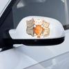Cute Three Chubby Cats Glass Car Embellishment Decoration Stickers
