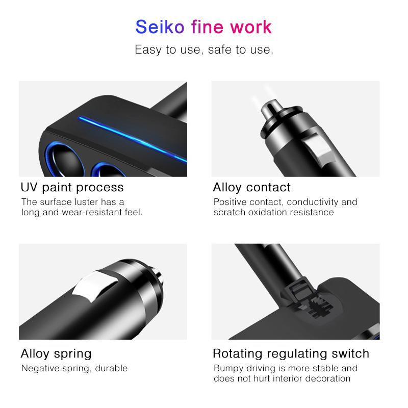 12 В-24 В автомобильный прикуриватель, разветвитель, светодиодный автомобильный адаптер розеток, USB-зарядное устройство для мобильного телефона, MP3, DVR, аксессуары