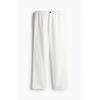 Брюки свободного кроя из твила HM белого цвета