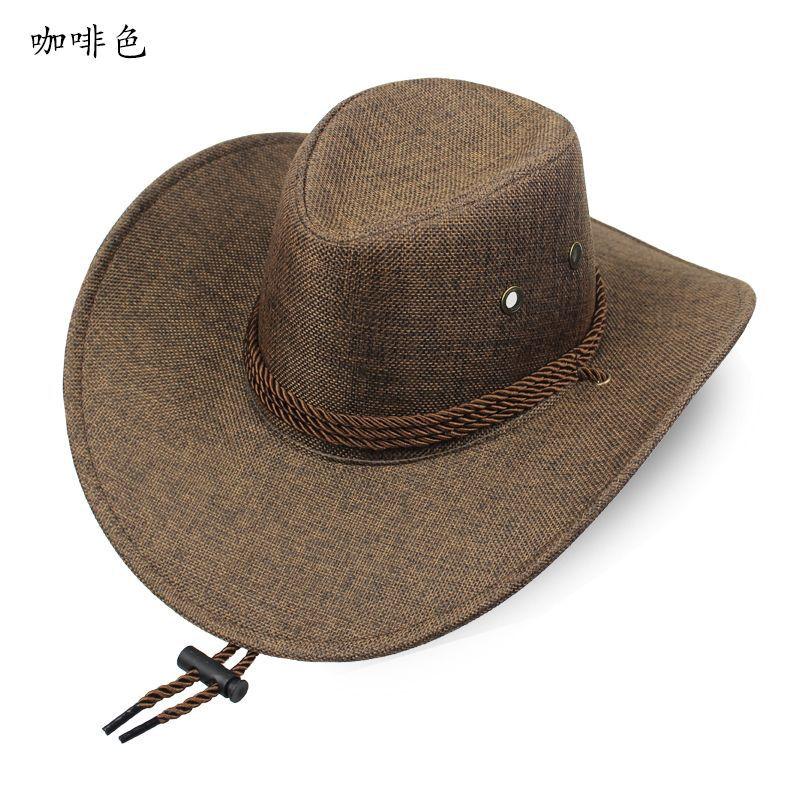 Шляпа Мужская Шляпа от солнца с большими полями Уличная пляжная шляпа Шляпа от солнца Мужская шляпа Альпинистская шляпа Панама Ковбойская шляпа