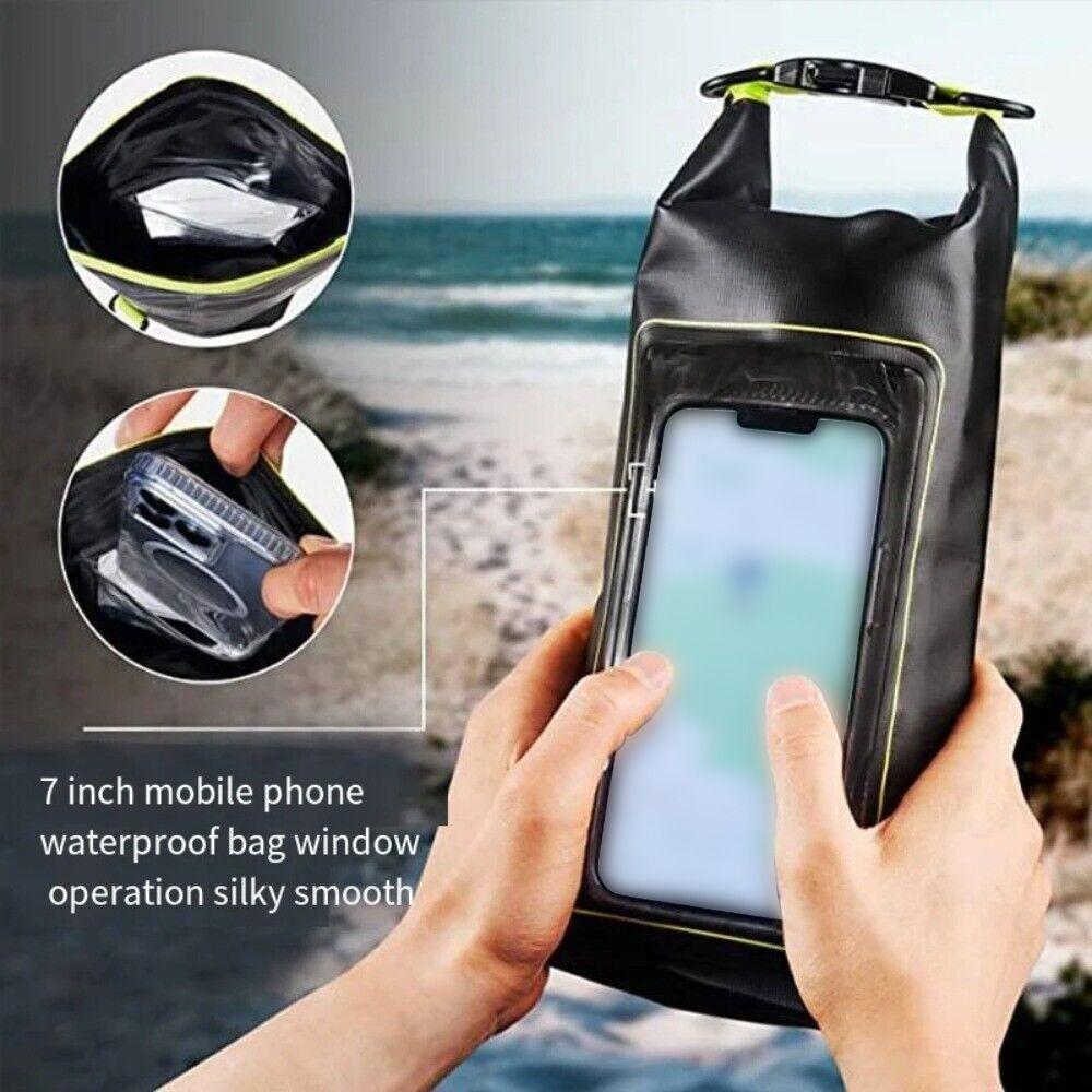 2L PVC Clip Swimming Waterproof Bag Mesh Material Cell Phone Bag New Messenger Bag