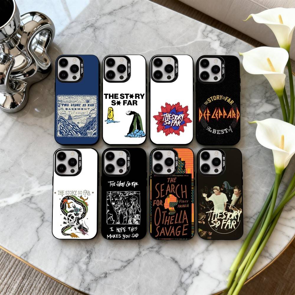 Чехол для телефона Band 'История до сих пор' Для iPhone17,16,15,14,13,12,11 Plus,Pro Max Конфетный Серебряное Покрытие Внутренняя Крышка