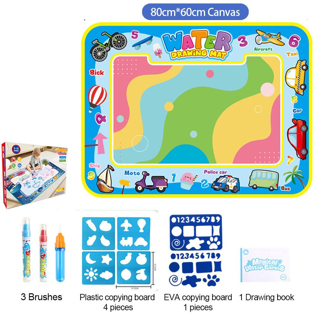 60x80 см Волшебный водный коврик для рисования Раскраска с многоразовыми волшебными ручками Доска для рисования Монтессори Развивающие игрушки Детские подарки