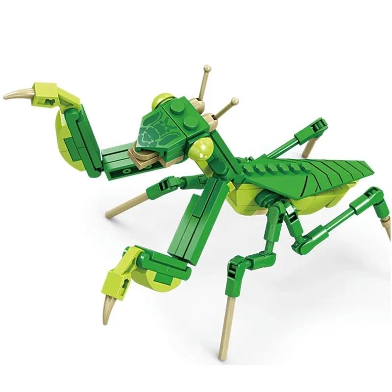 Creative Building Blocks Insect Model Bee Dragonfly Ant Mantis Children'S Assembled Toys Interesting Animal Ornaments Gifts Kids