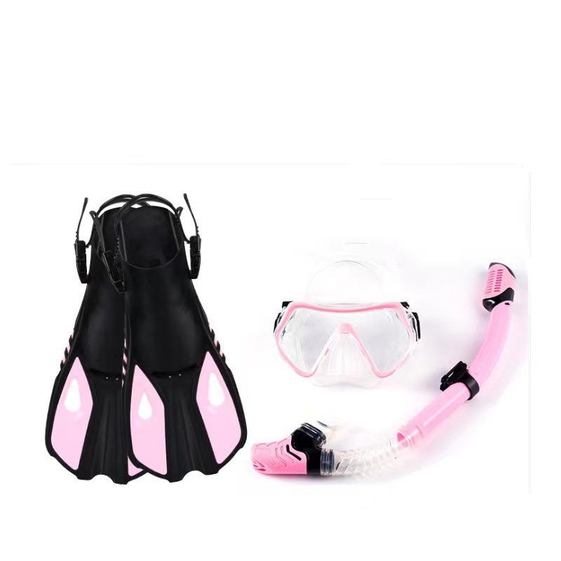 Professional Diving Mask Snorkel Fin Fins Panoramic Wide-Angle Snorkeling Equipment with Flipper for Scuba Use