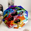 Happy smiling Cartoon Characters Umbrella 8-Frame for Travel, camping, Casual Lightweight Portable Umbrella, Essential for every family Holidays Gift