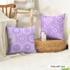 Purple geometric art Cushion Cover Natural Linen Organic Fabric DoubleSided Printing Couch Pillow Covers Home Decor