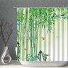 Шторка для душа Ванна Декор 3D Печать Пейзаж Бамбук Сообщается Безопасность Домашний Фон Шторы Водонепроницаемый Разные Размеры