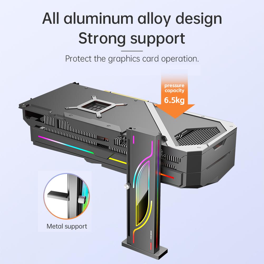 Поддержка графической карты 5V ARGB GPU Brace Регулируемая высота Вертикальная поддержка GPU
