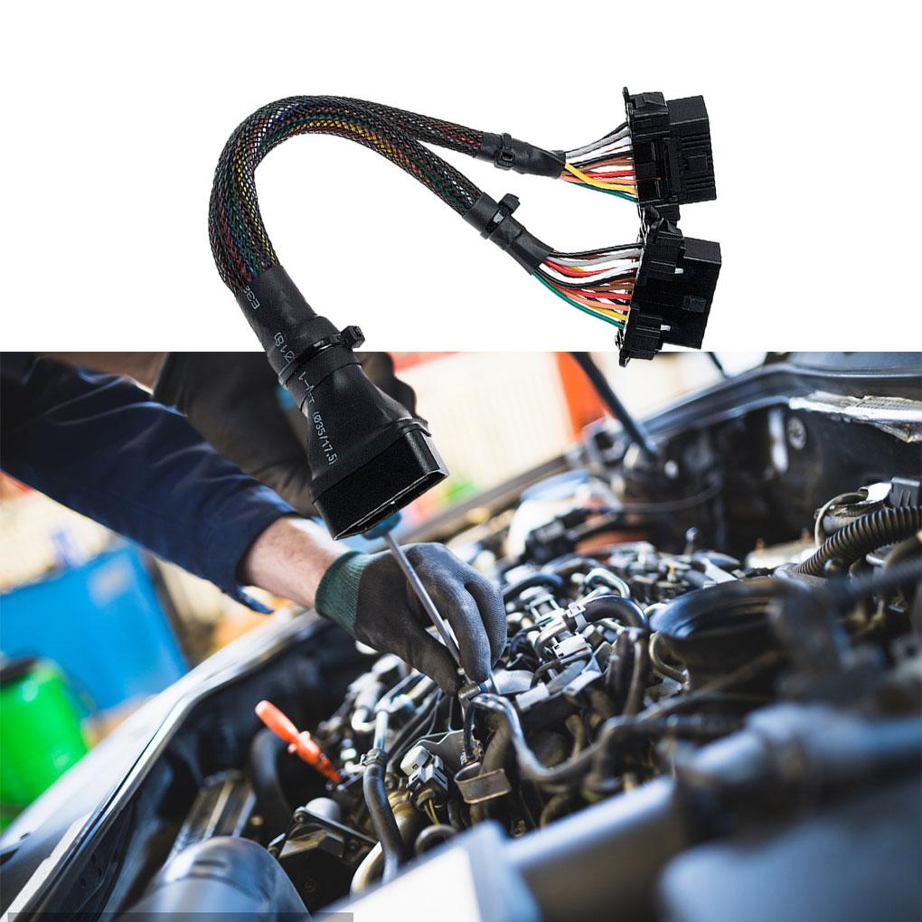 OBDII Мужской-Женский Y-разветвитель Профессиональный удлинитель Один в Два Кабель-конвертер Удлинитель Авто Диагностический Инструмент