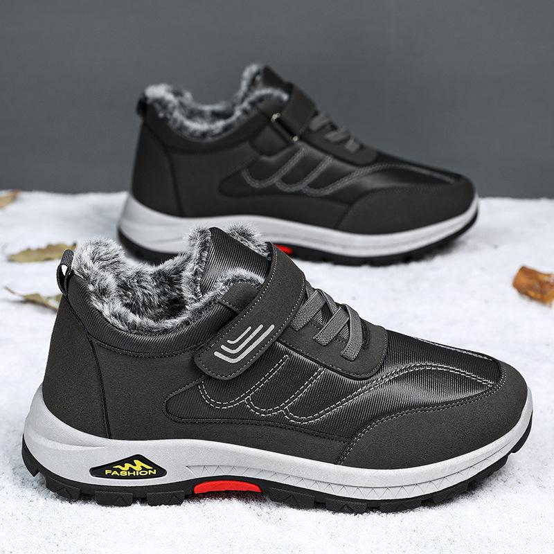 Зимняя хлопковая обувь, бархатные прогулочные туфли, холодостойкие и теплые хлопковые ботинки, обувь для личного подарка, мужская обувь, зимние ботинки