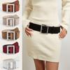 Maillard Styles Suede Leather Wide Belt Trendy Trouser Dress Belts Pin Buckle Waistband Gifts
