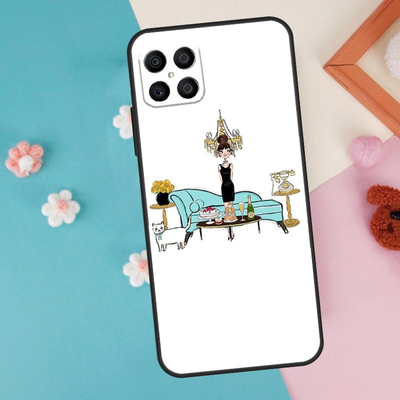 Чехол 'Девушка из Нью-Йорка' Для Honor 200 Pro 50 70 90 X9a X8a X8 X9 X8b X9c X9b Honor Magic 7 Pro 5 6 Lite Обложка