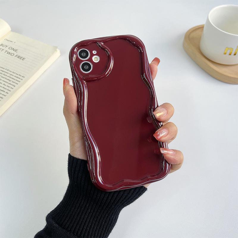 Прозрачный однотонный силиконовый чехол для мобильного телефона для iPhone16Promax Мелкое отверстие Кремовый стиль Apple 17 Противоударный 14 Мягкий