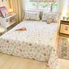 100% Cotton Flat Sheet Floral Style Bedsheet Skin-friendly Bed Linen Sabanas Para Cama Home Bed Flat Sheets (No Pillowcase)
