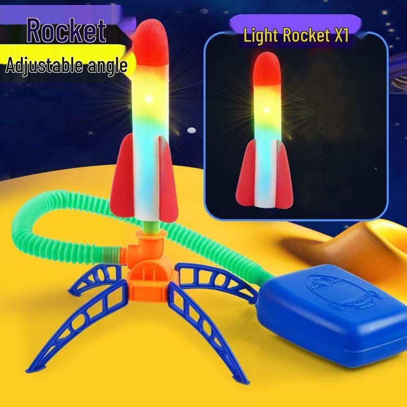 Детская игрушка-ракетоноситель с мигающими огнями, управляемая ногой