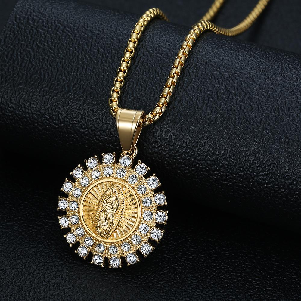 European and American New Hip-hop Jewelry, Gold-plated Pendant Pendant Necklace
