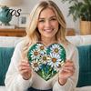 Colorful Window Hanging Art Acrylic Puzzle Suncatcher, Pendant, Heart Shape Stained Glass Sunlight Catching Pendant Style Sun Catcher Decoration,