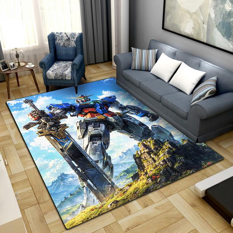 Коврик с принтом Mobile Suit Gundam для гостиной, домашний модный декор, ковер под офисное кресло LXR104