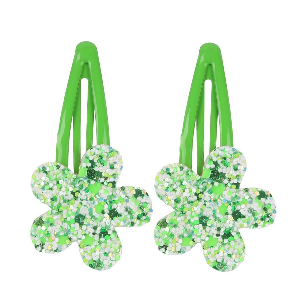 2/10pcs Glitter Flower Hair Clips Cute Children Girls Hairpins Candy Colors Floral Hairclips Kids Barrettes Hair Accessories