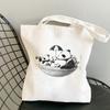 New Cute Women's Panda Print Handbag Chic Eco-friendly Casual Bag Large Capacity Canvas Bag.