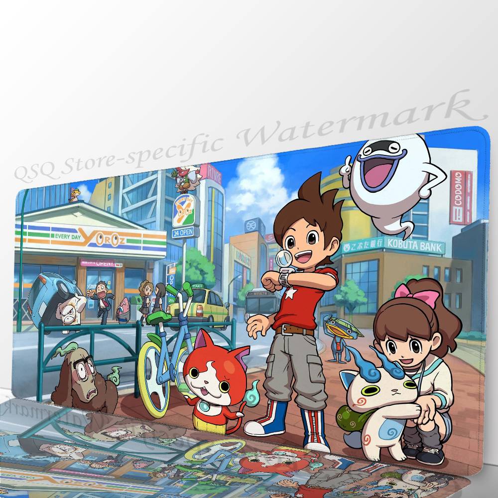 Игровой коврик для мыши Y-Yo-kai Watch, противоскользящий, подходит для офисных компьютеров, ноутбуков, игровых столов для киберспорта, XXL для клавиатуры