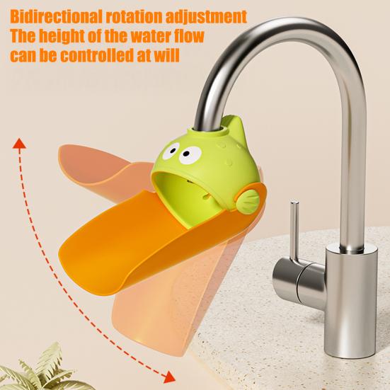 Children Faucet Extender Cartoon Worm Shape Splash-proof Adjustable Faucet Extender Bathroom Gadget