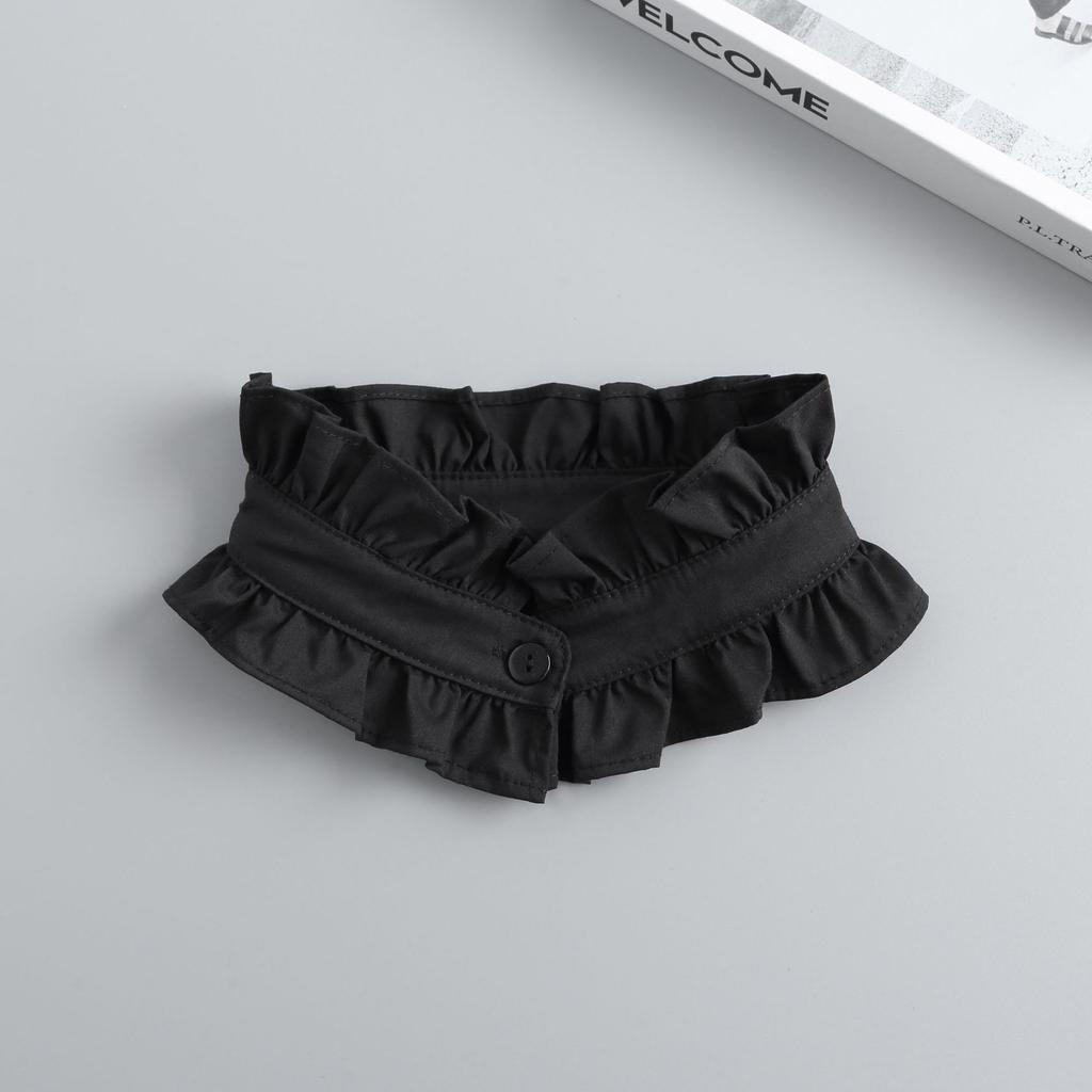 Модные оборки на пуговицах, ложный воротник для женщин, стойка, съемный воротник, ложный воротник для девочек, винтажное кружево, женский ложный воротник-блузка