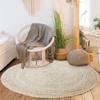 FULL Living Room or Bedroom Rug - Jute - Ø160 Cm - Natural