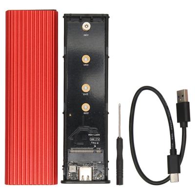 Адаптер корпуса M.2 SSD Установка без инструментов USB C 3.1 Протокол NGFF Красный Мобильный Внешний
