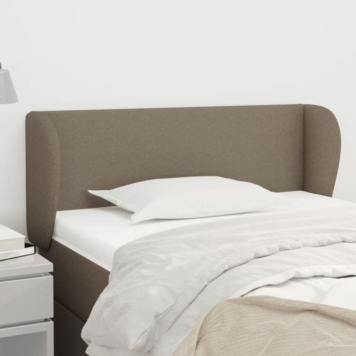 Tête de lit - Maison Exclusive - Oreilles - Tissu taupe - Hauteur réglable 93x23x78/88 cm