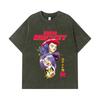 275 GSM Washed T-shirts 100% Cotton Pokemon V9 Team Rocket Print Unisex Heavy Cotton T Shirt