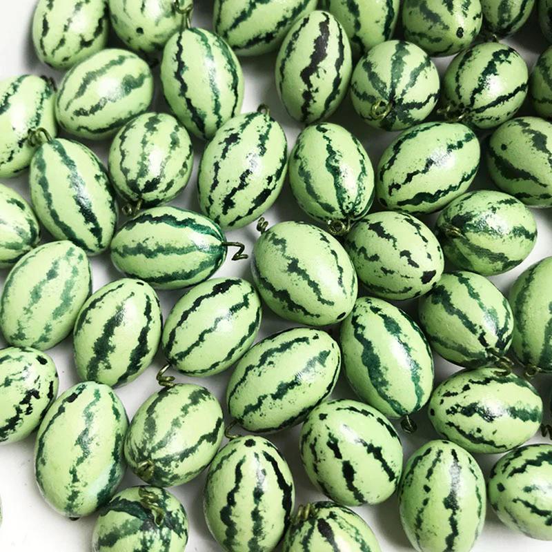 Кукольный домик 1 шт. Мини-фрукт из смолы Искусственная статуэтка арбуза для украшения Для детей Творческая игра