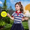 Комплект для девочек ASK JUNIOR: летняя футболка-поло и плиссированная юбка