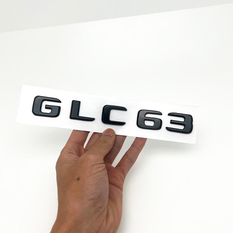 DZECY1 3D Black Logo GLC43 GLC63 GLC200 GLC220d Letters 4MATIC Badge Car Rear Star Sticker Trunk AMG Emblem For Mercedes Benz AMG X253