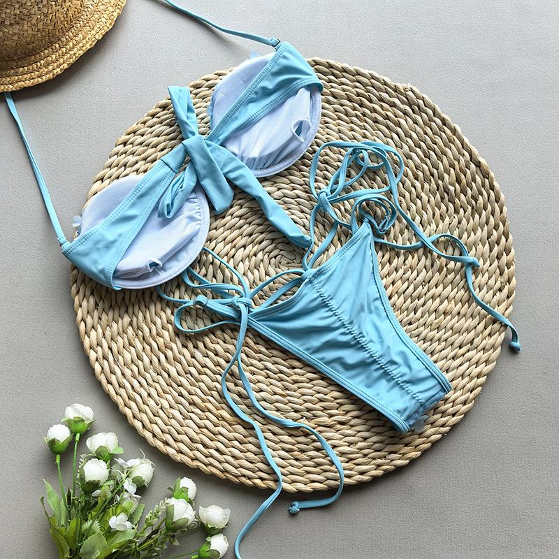 Пуш-ап бикини Сексуальный женский купальник Купальник Женский комплект бикини Бикини Блестящая сетка Купальный костюм Купальные костюмы Пляжная одежда