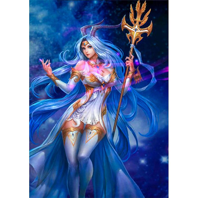 5D Diy алмазная живопись мультфильм женщина комплект для вышивки крестом полная круглая дрель вышивка мозаика художественная картина живого декора