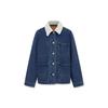 Levis FW23 Универсальная джинсовая куртка с толстым воротником Женские куртки Синяя A6053-0000