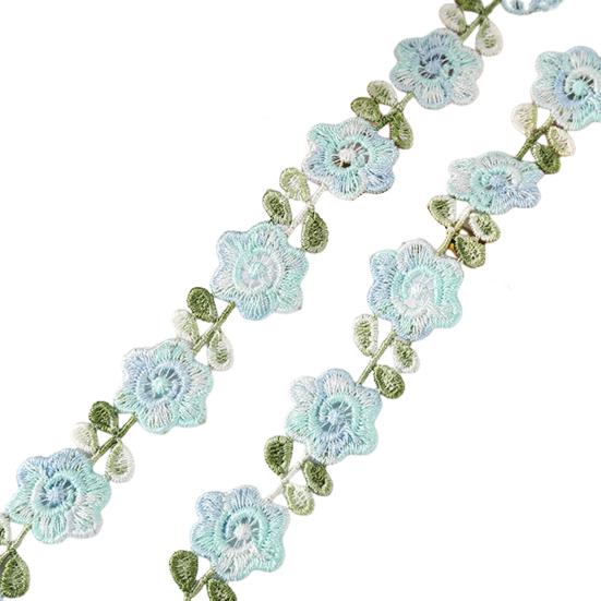 Цветочная кружевная отделка ленты Яркий цвет широко используется DIY ремесла вышитые крючком кружевные отделки ткани украшения