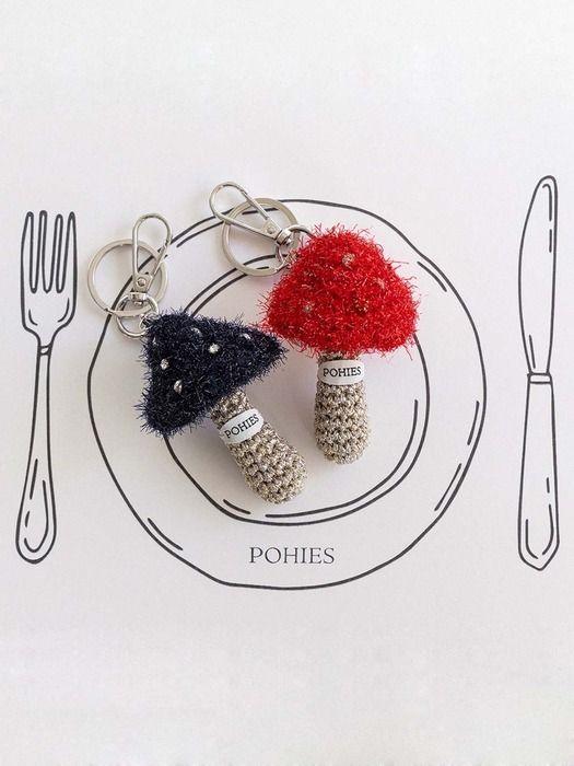 Брелок для ключей POHIES MUSHROOM-СИНИЙ/КРАСНЫЙ