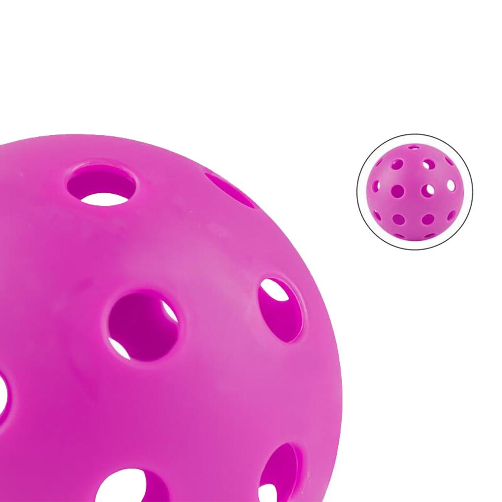 4 Pcs Durable 40 Holes Pickleball Balls High Elasticity Pickle Balls for Standard Pickleball Sport Training Practice