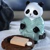Маленькая настольная фигурка в стиле Дзен, Панда, играющая в Го, Фигурка, Смола, Мантия, Расслабленное настроение, Украшение для офиса, Милая статуэтка для чайной комнаты, Кабинета