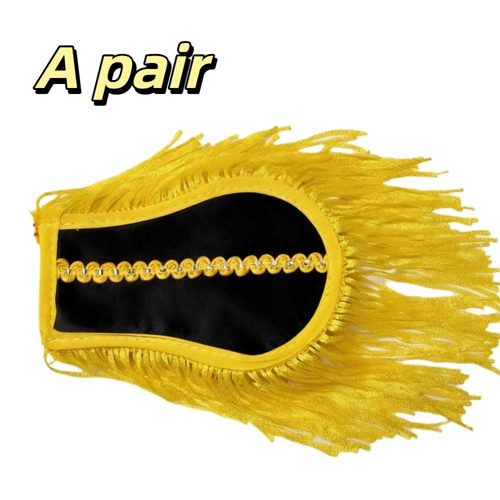 Smooth Satin Fabric Tassel Epaulettes Shoulder Ornaments Choir Performance