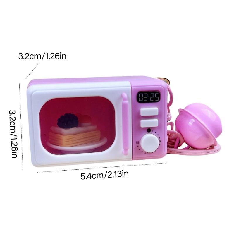 Реалистичный брелок-микроволновка для ролевых игр, подходит для телефонов, развивающая игрушка с вращающейся ручкой и светозвуковыми эффектами