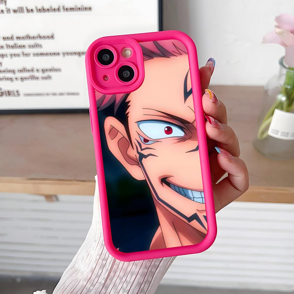 Чехол для мобильного телефона Jujutsu Kaisen Сукуна для iPhone 17 16 15 14 13 12 11 Air Pro Max Plus Утолщенный ТПУ Цветной Чехол Чехол Красивый